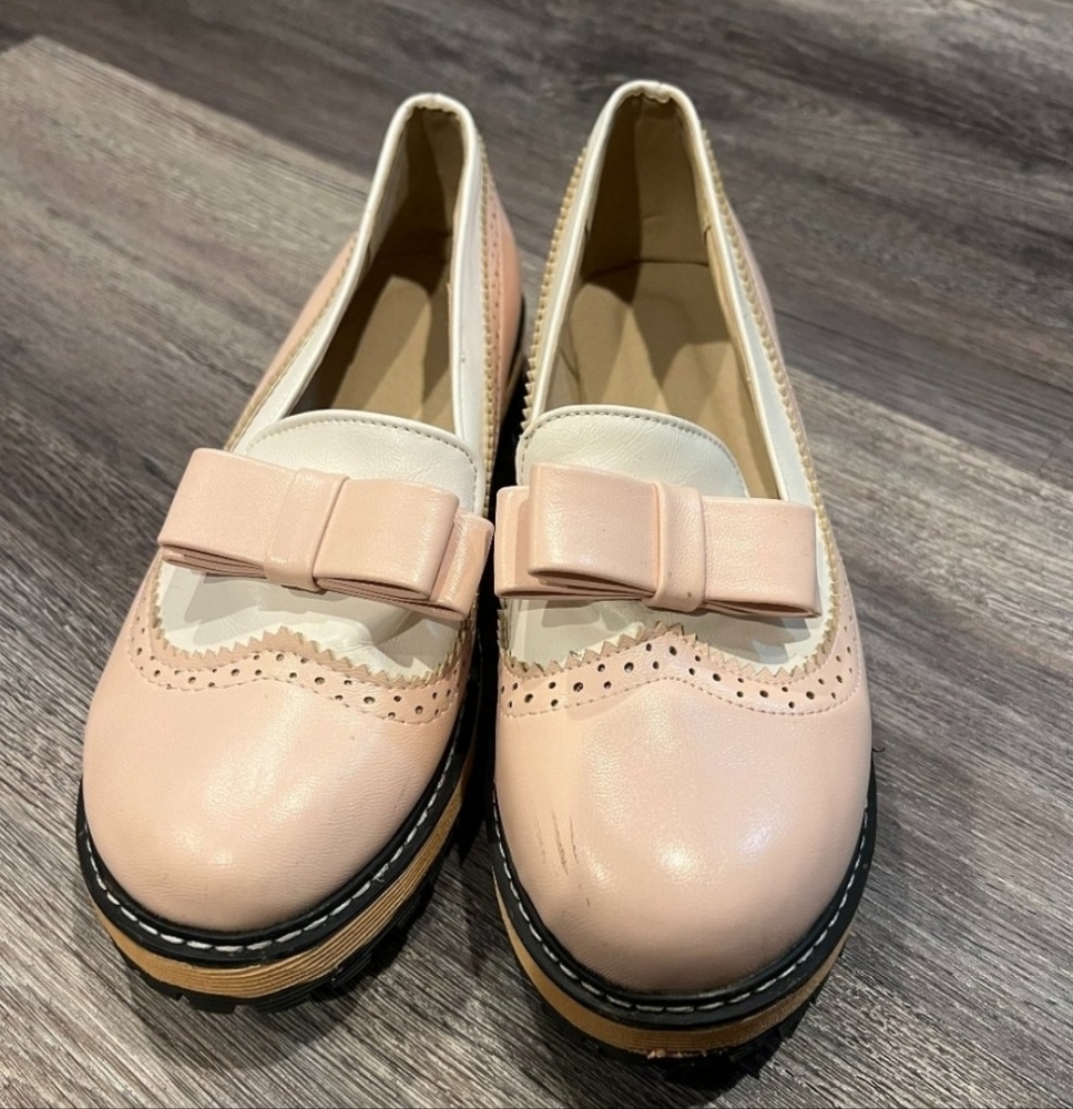 Mary Jane shoes pink & white 9.5